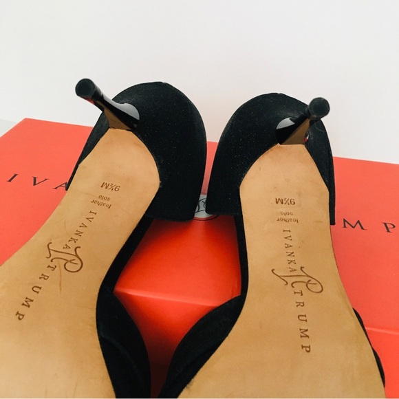 Ivanka Trump Black Fabric Bridal Pumps Size 9.5 M - Picture 8 of 9